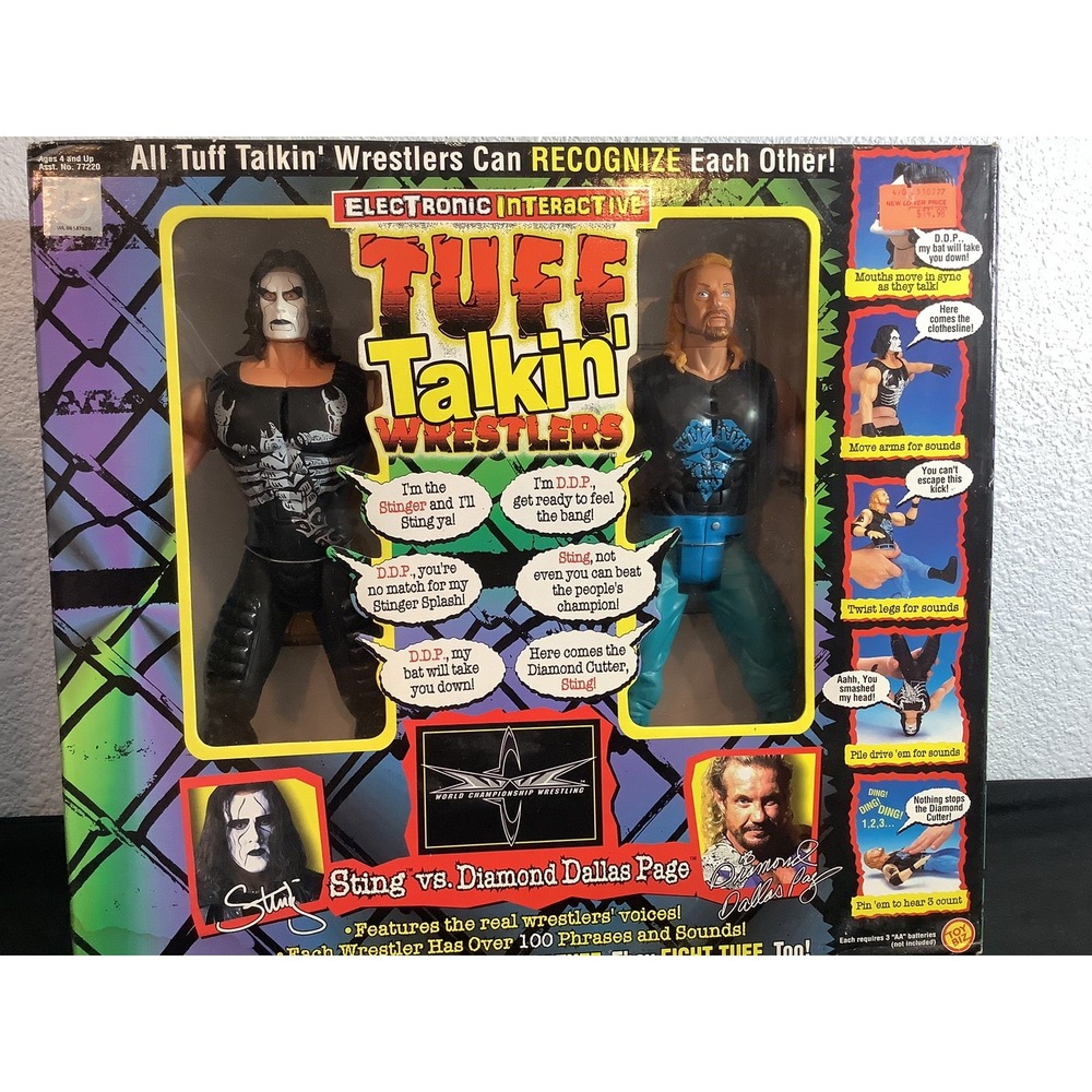 Tuff Talkin Wrestlers Sting vs Diamond Dallas Page WCW WWF 1999 Nib Untested